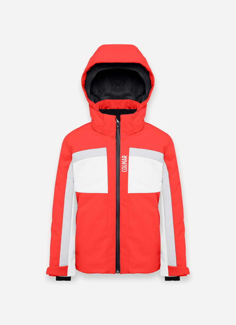 Girl's colour-block ski jacket