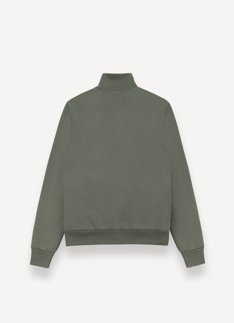 Cotton high-neck sweatshirt