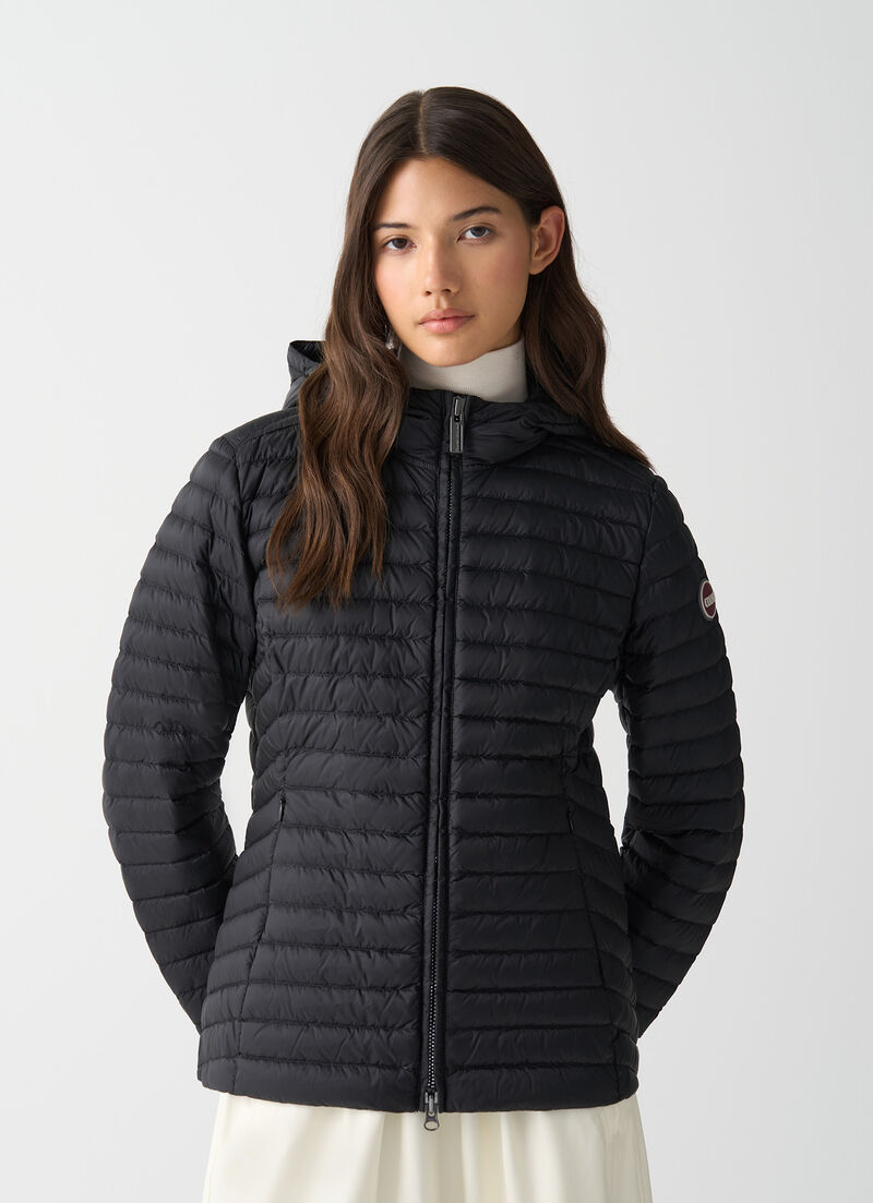 Light down jacket with hood