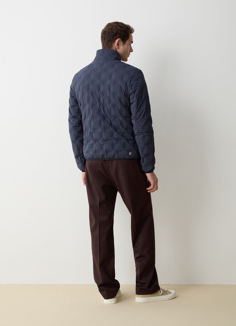 Quilted jacket with padded collar