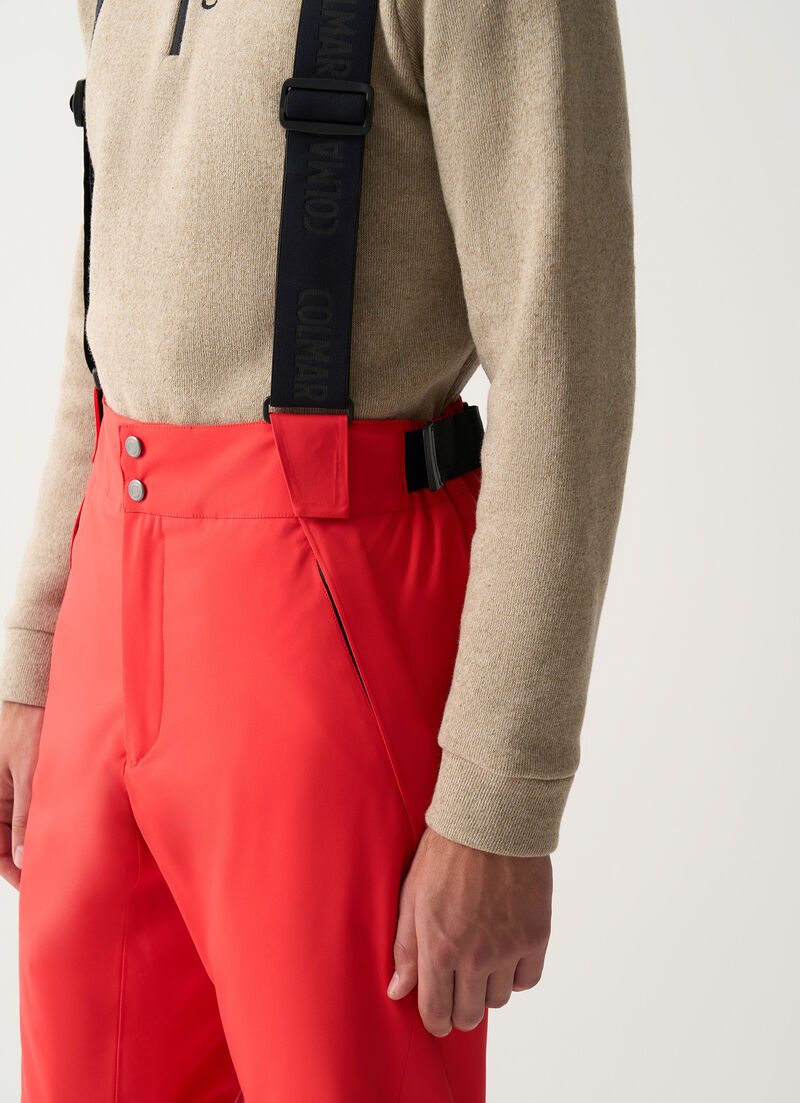 Padded 4Way fabric ski salopettes