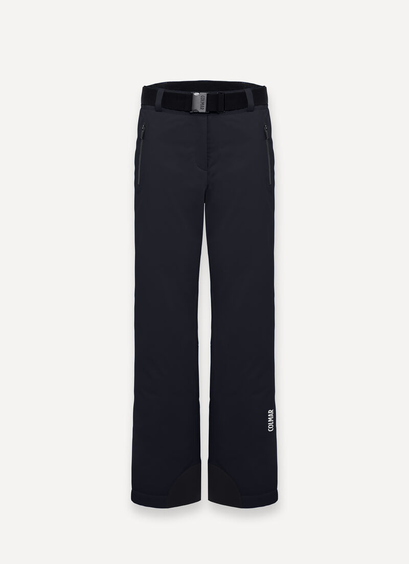 Padded ski pants with belt
