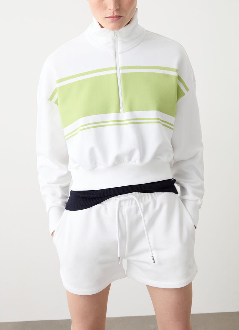 Cropped relaxed-fit sweatshirt