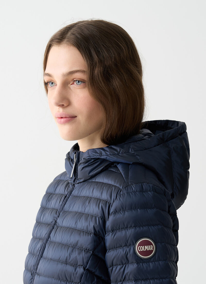 Light down jacket with hood