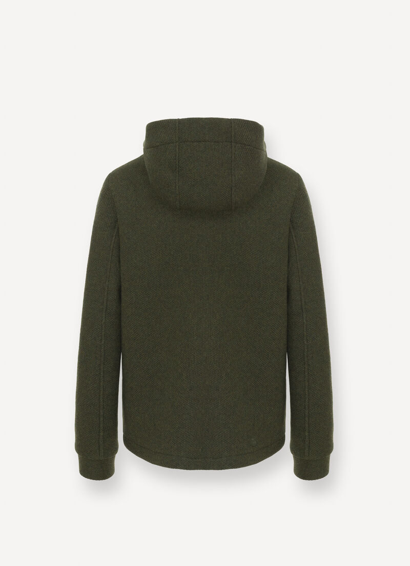 Pique jacket with hood