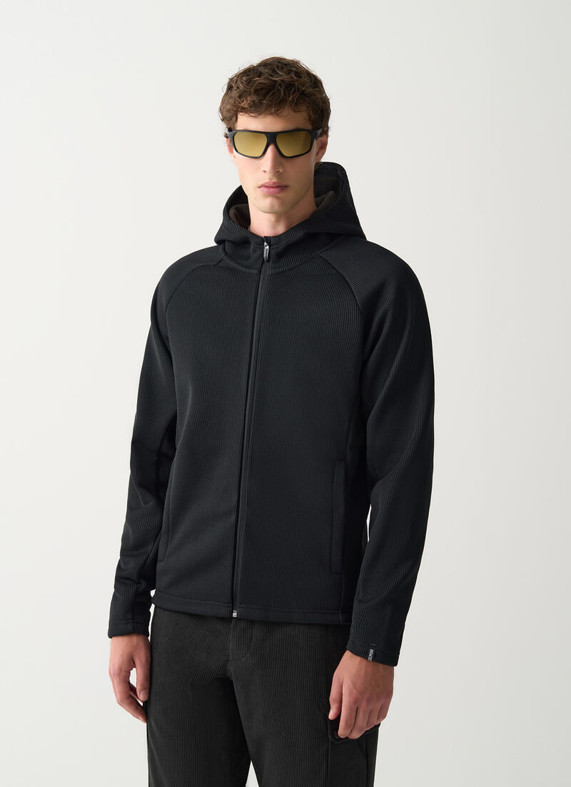 Knit fleece ski hoody