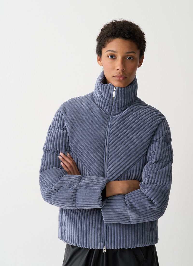Corduroy down jacket