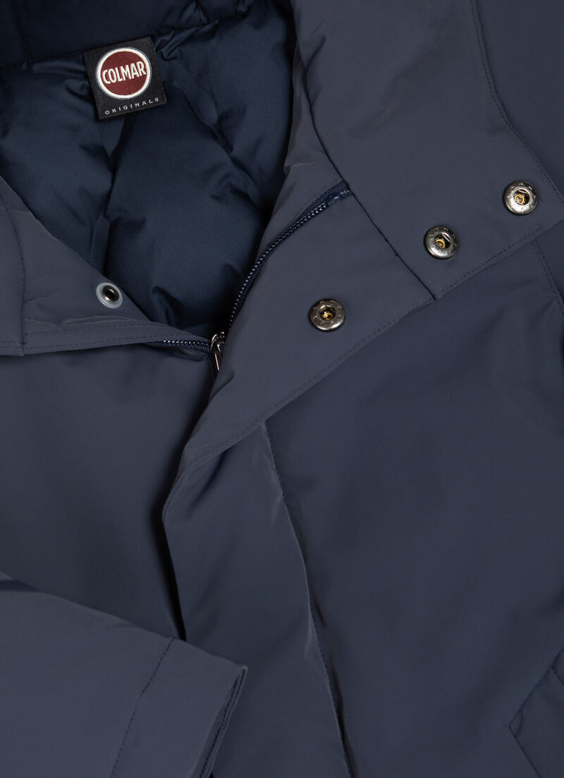 Waterproof hooded down jacket