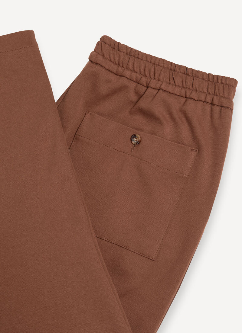 Stretch interlock baggy trousers