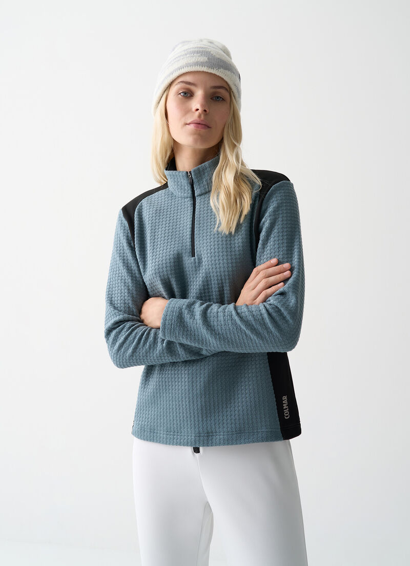 Fleece ski fleece with inserts