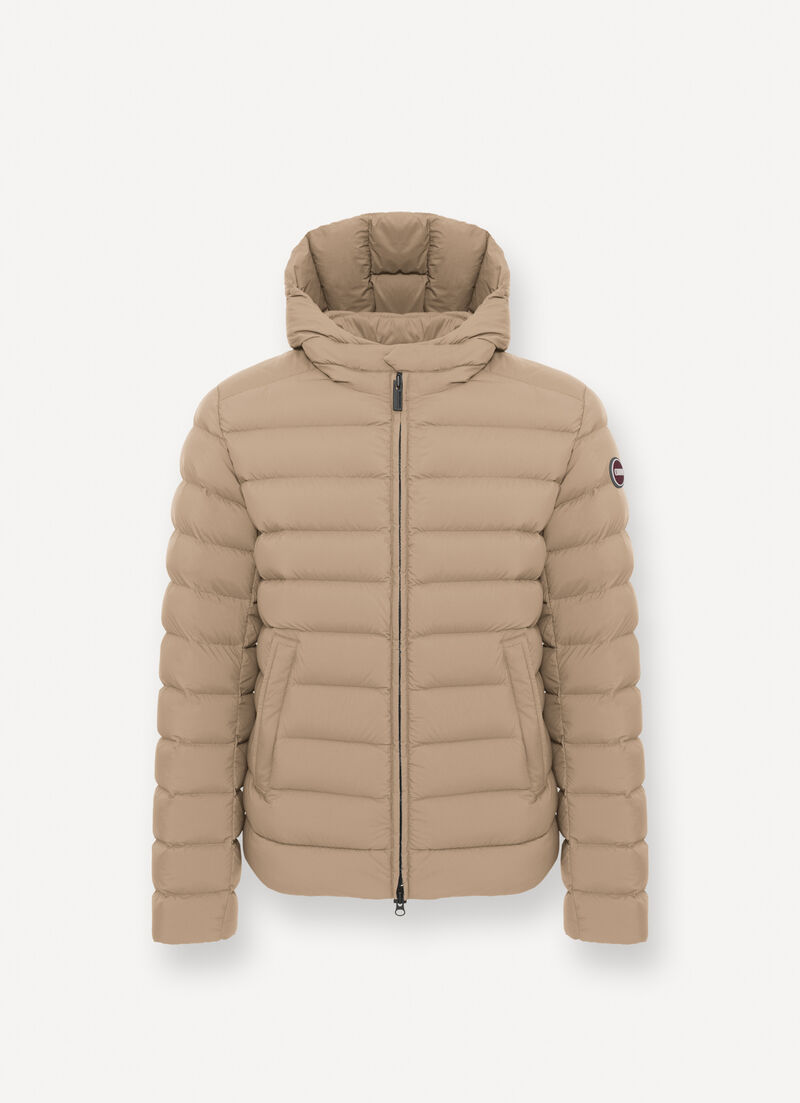 Down jacket with hood