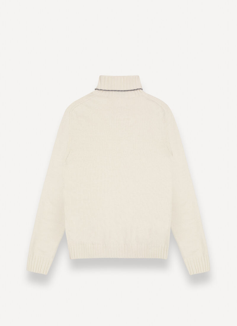 Polo-neck with tricolour detailing