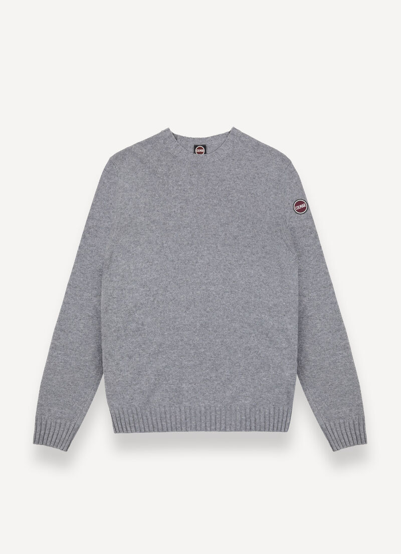 Crew-neck cashmere-blend pullover