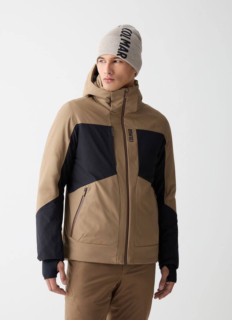 Ski jacket with ventilation zip