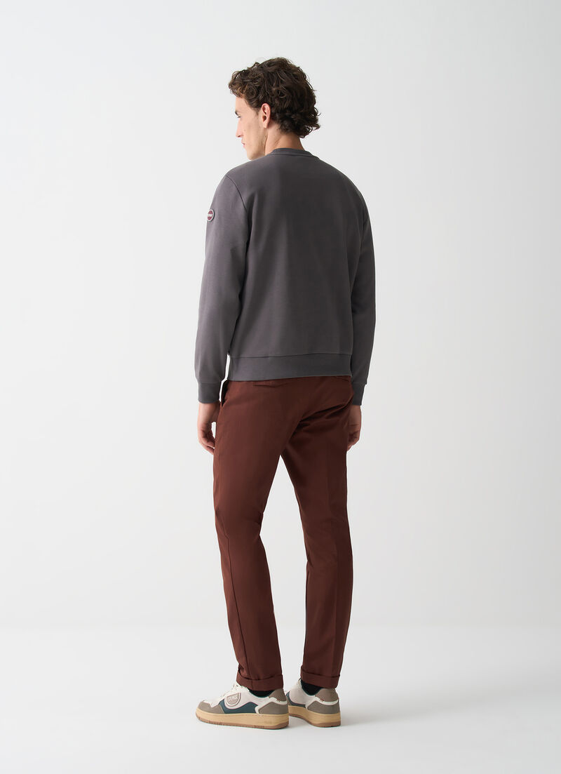 Cotton crew-neck sweatshirt