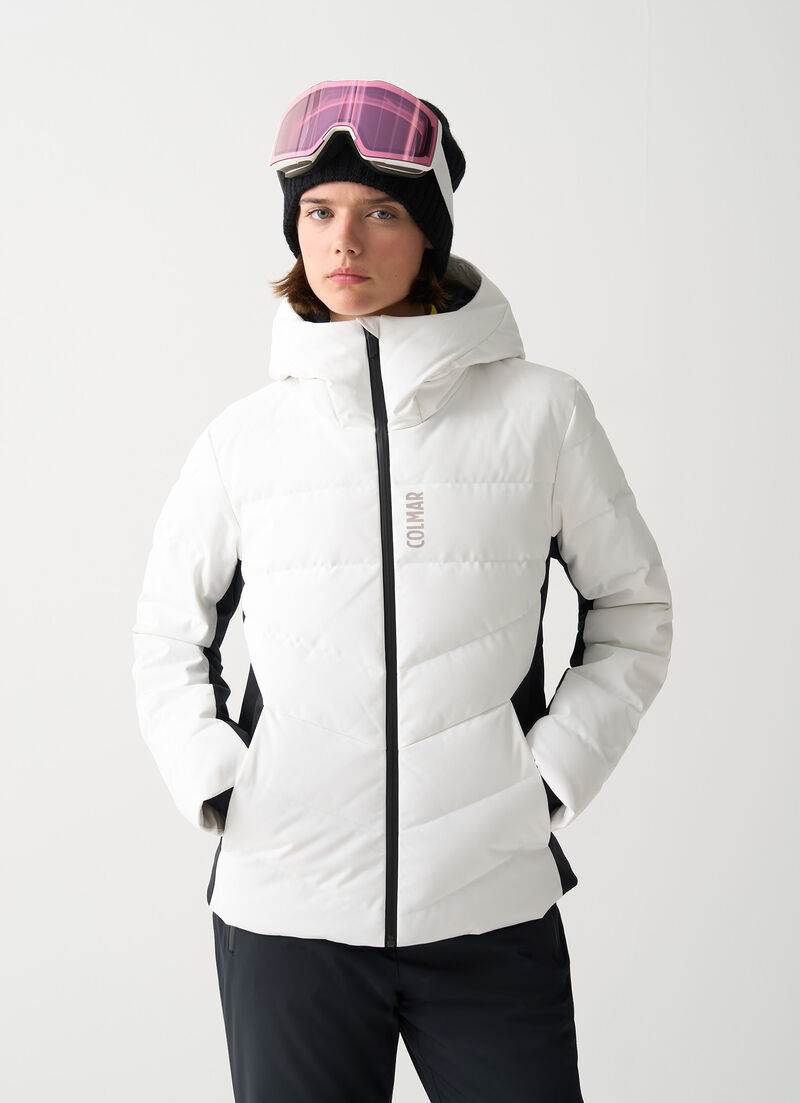 Shaping padded ski jacket