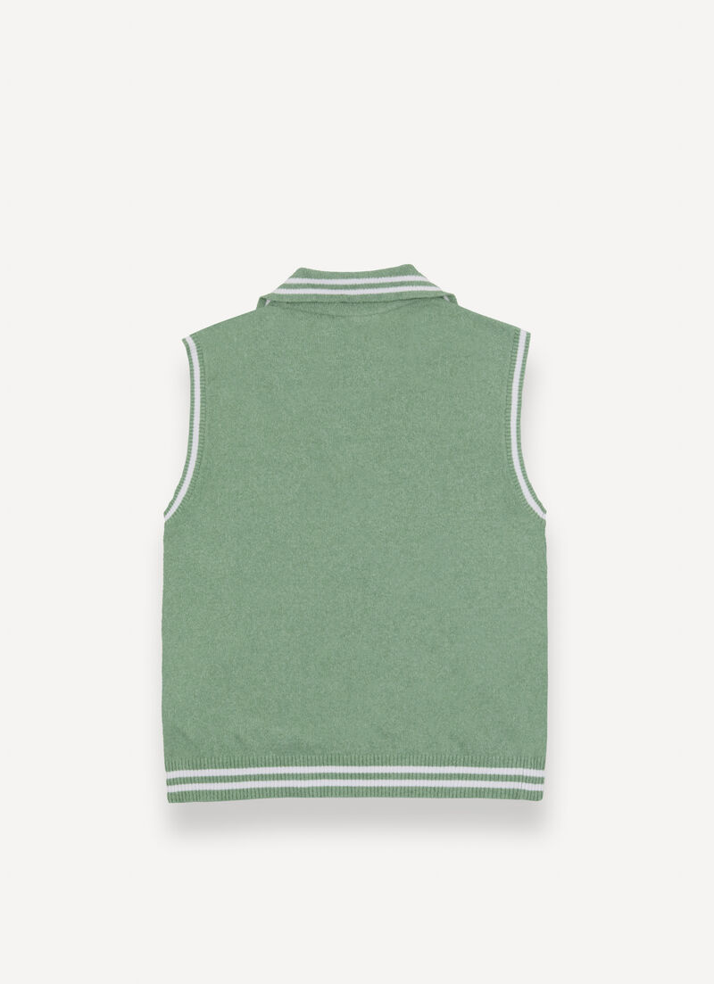 Terry-effect polo shirt