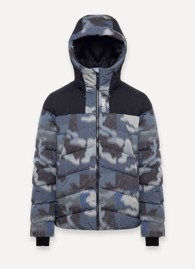 Camou Effect padded ski jacket