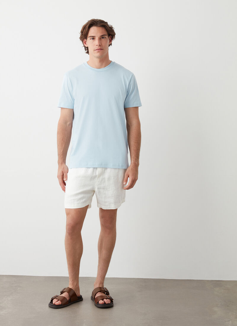 Solid-color short-sleeved T-shirt