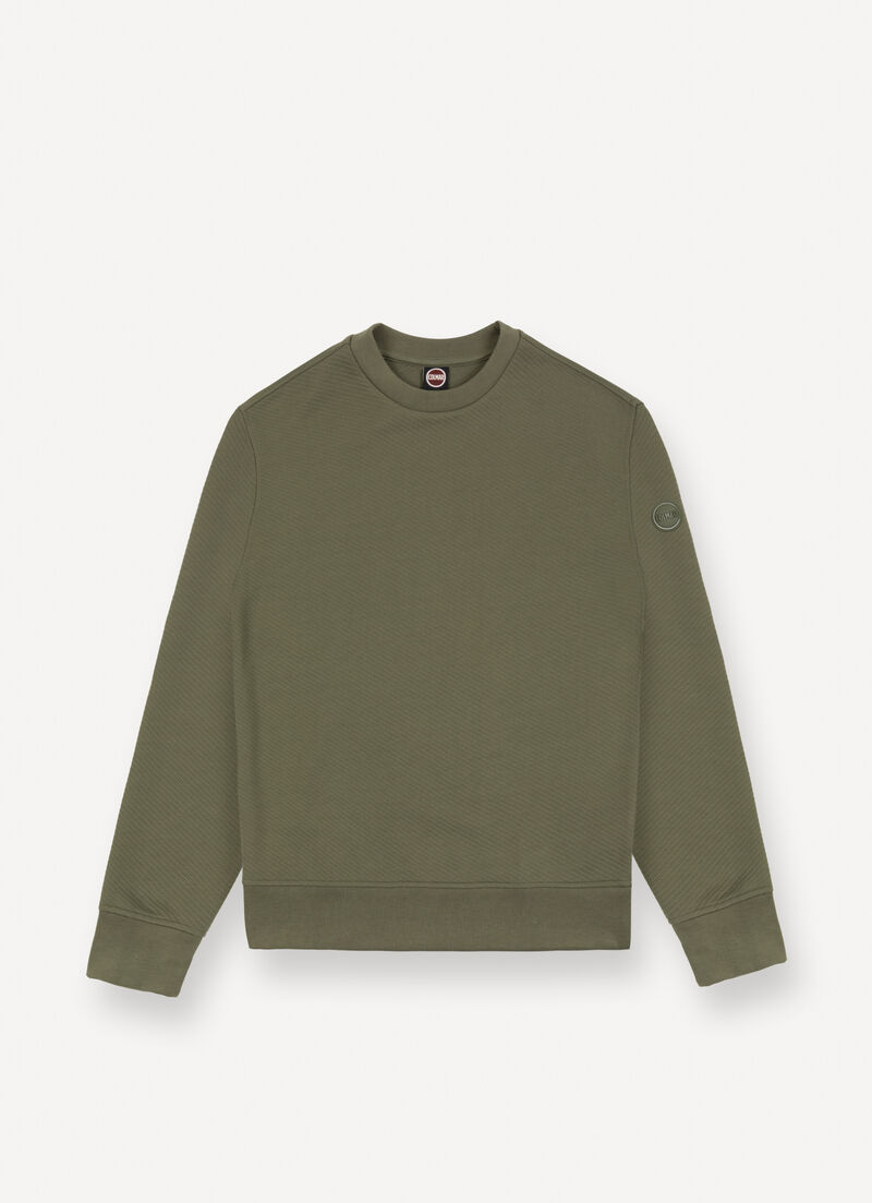 Round-neck jacquard sweatshirt