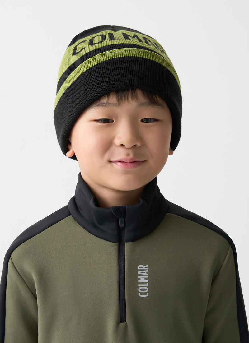 Boy's two-tone half-zip ski fleece