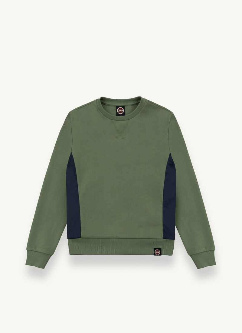 Crewneck sweatshirt made of cool piqué interlock fabric