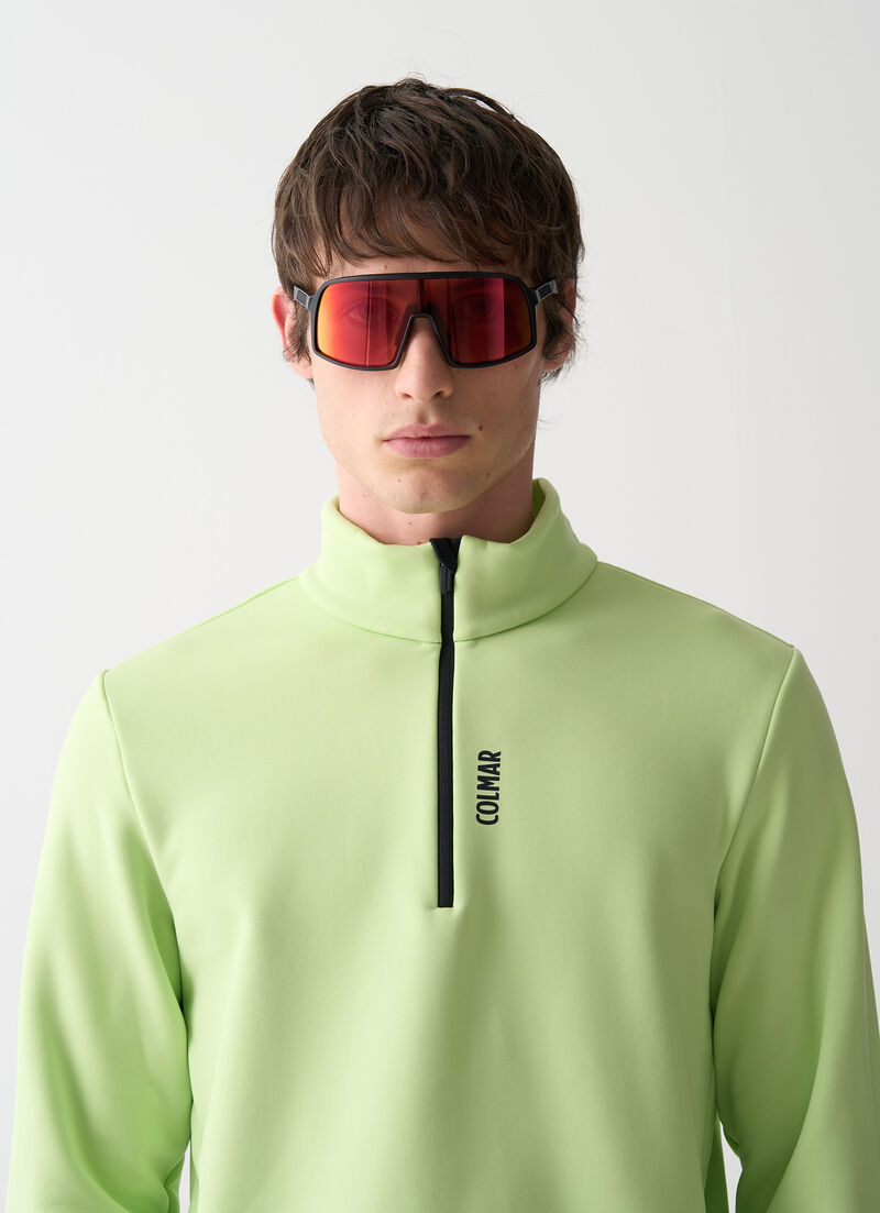 Half-zip stretch ski fleece