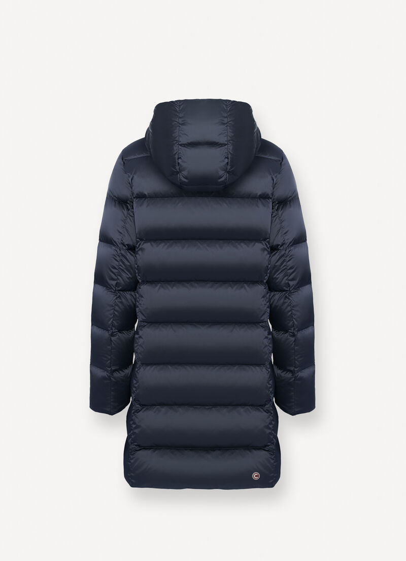 Long down jacket with hood