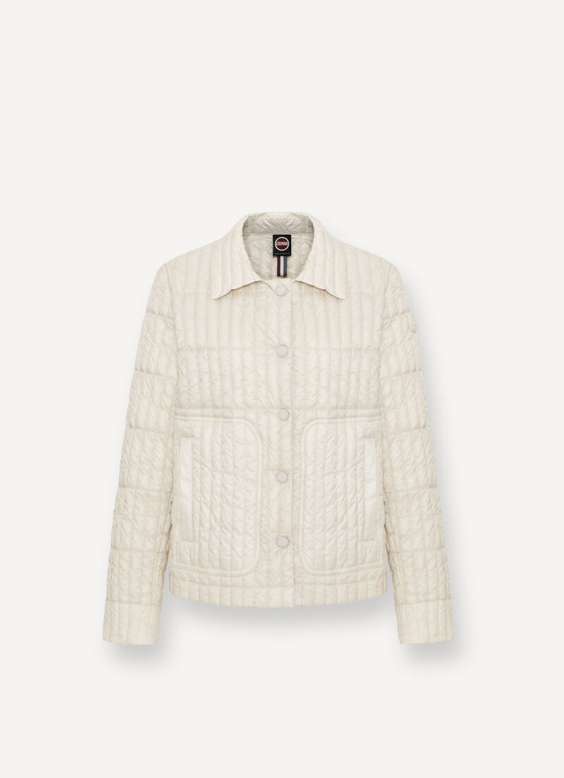 Shiny ultralight down jacket