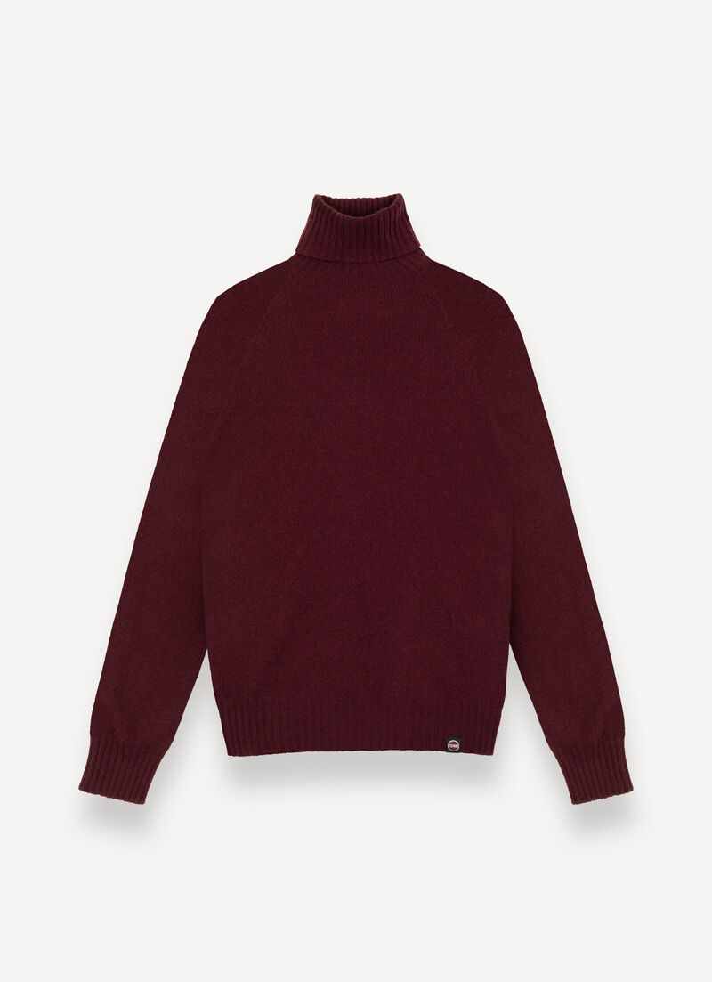 100% wool polo-neck