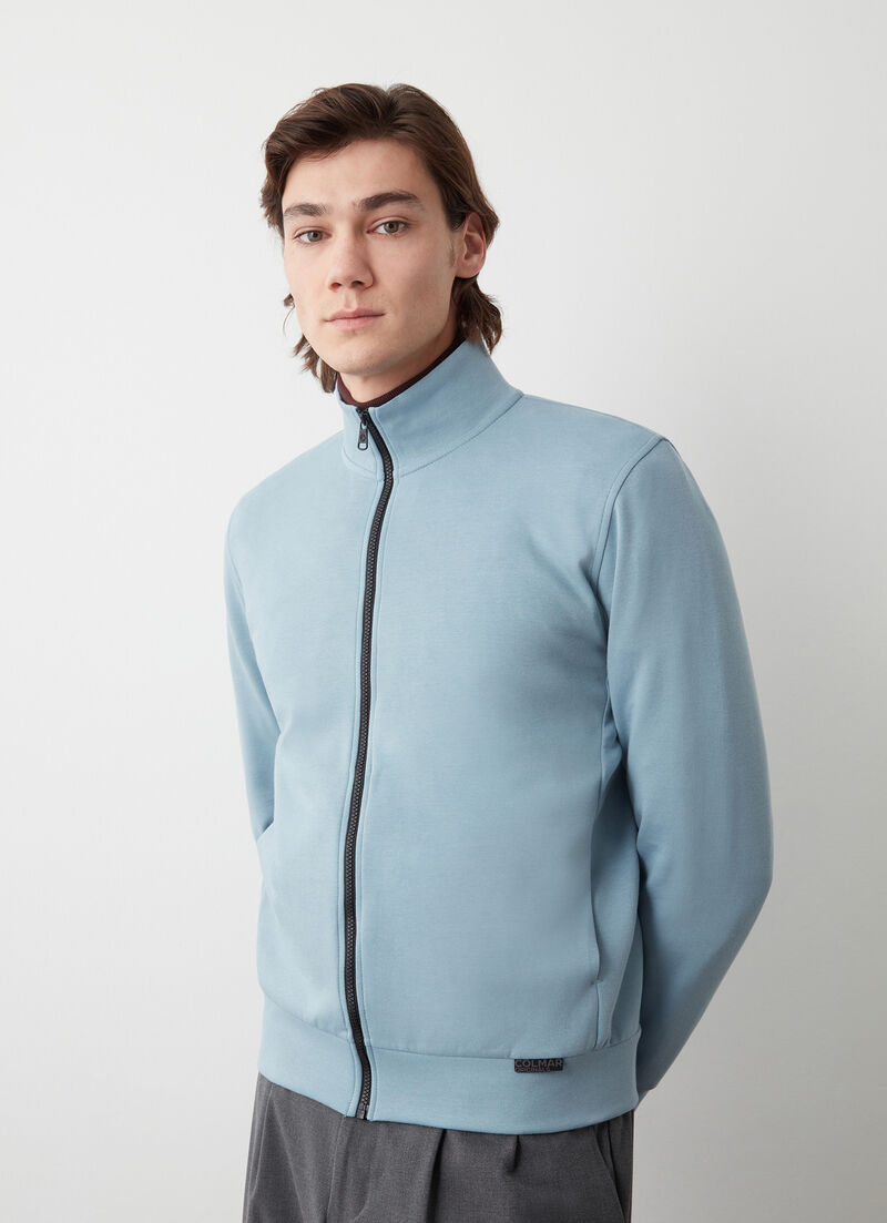 Stretch zip-up sweatshirt