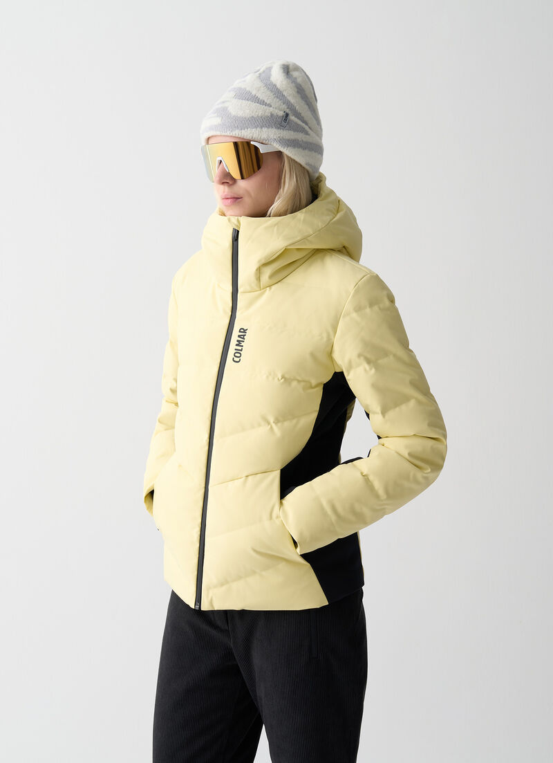 Shaping padded ski jacket
