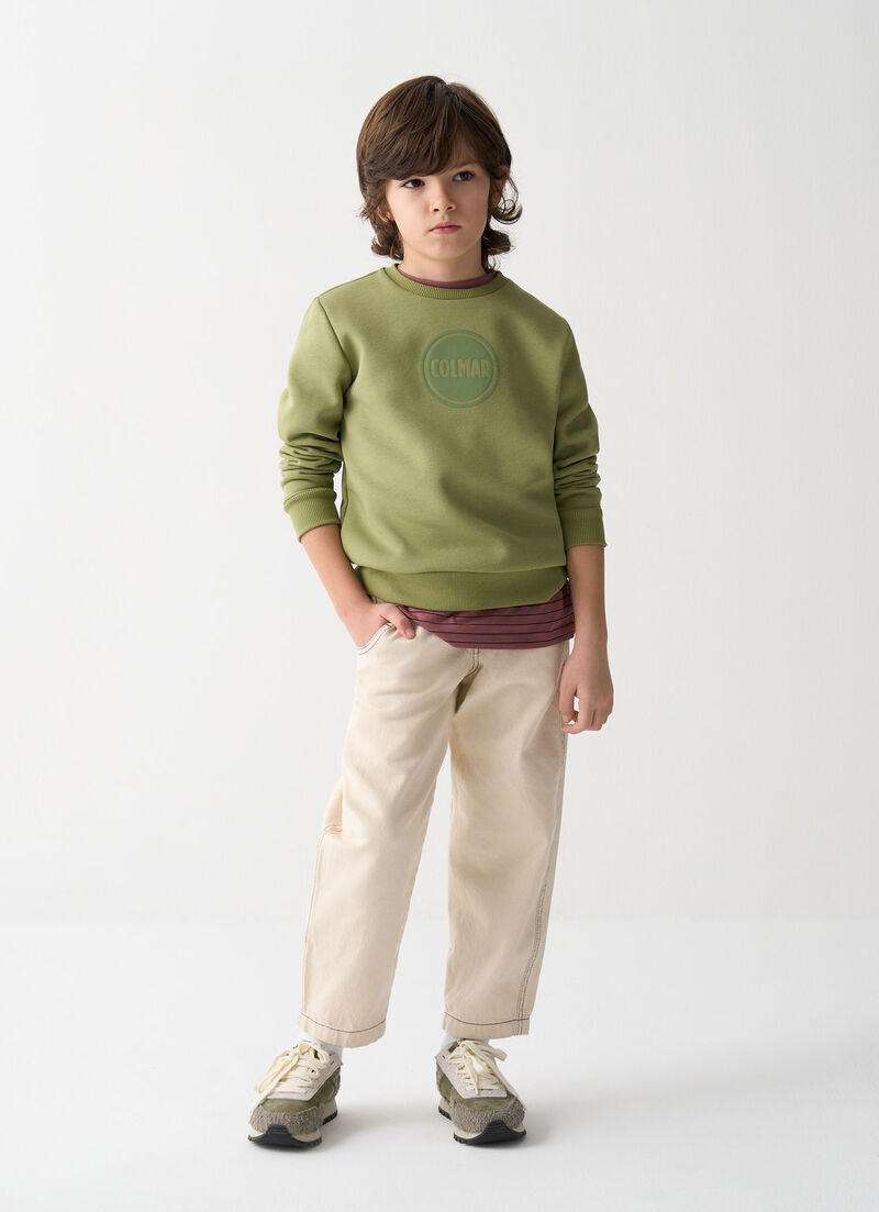 Crew-neck sweatshirt with logo