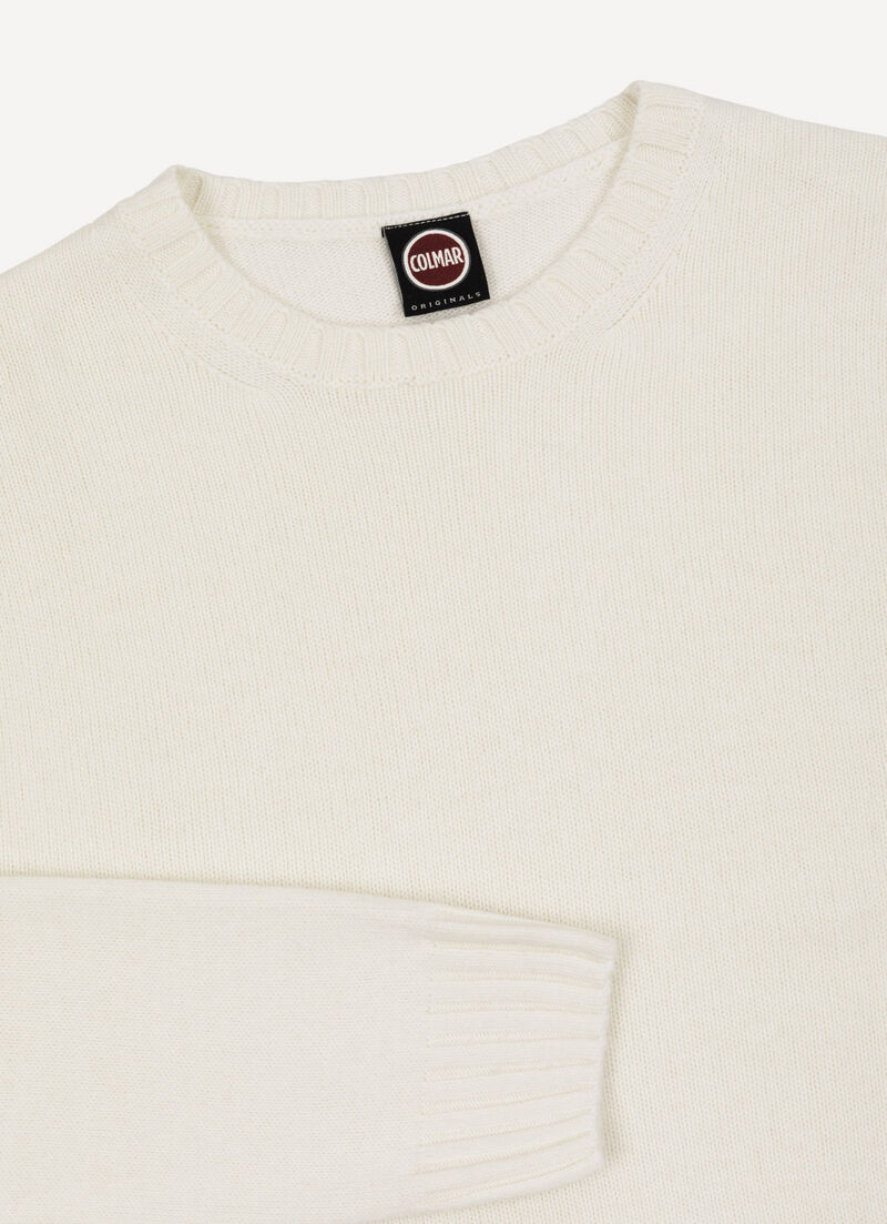 Branded wool pullover