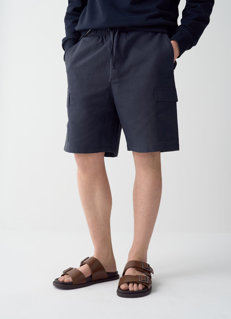 Linen safari shorts