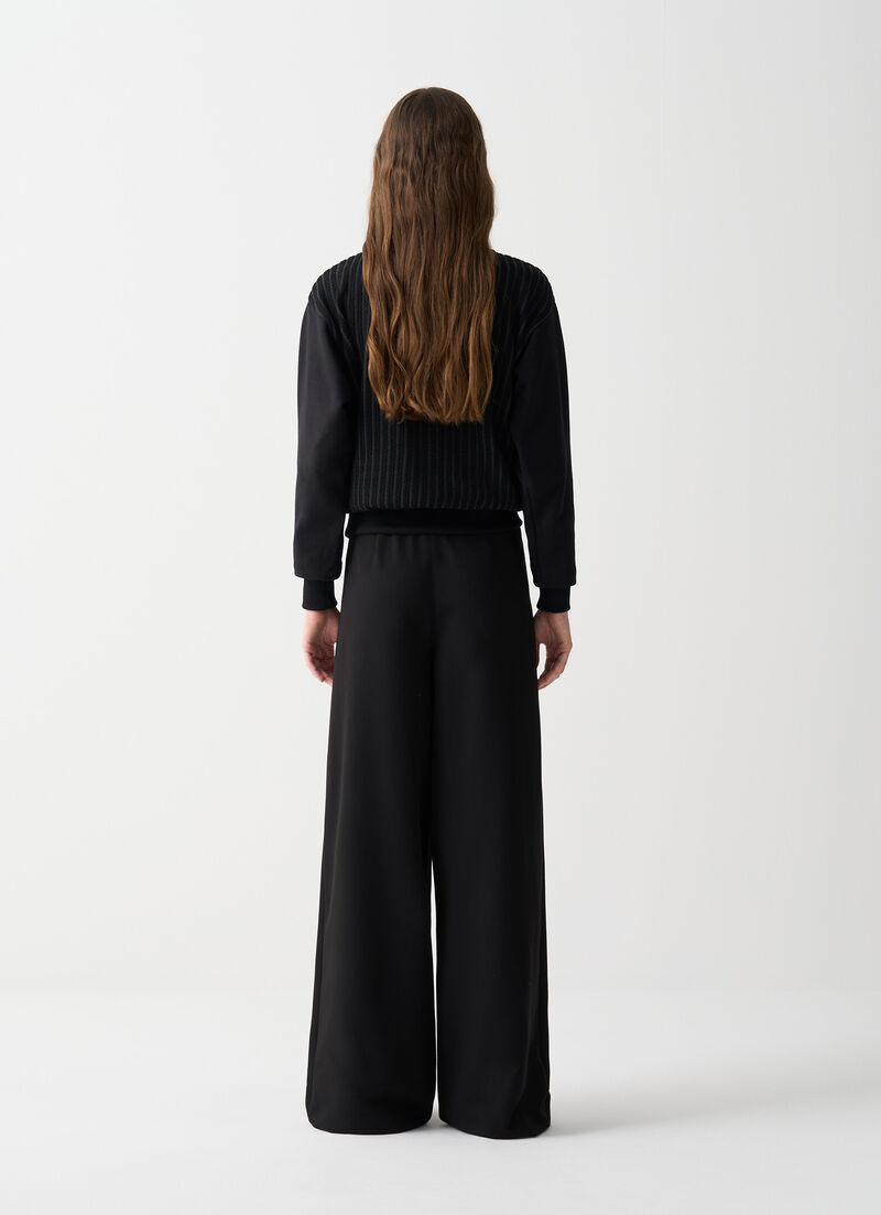 Cable-knit sweatshirt