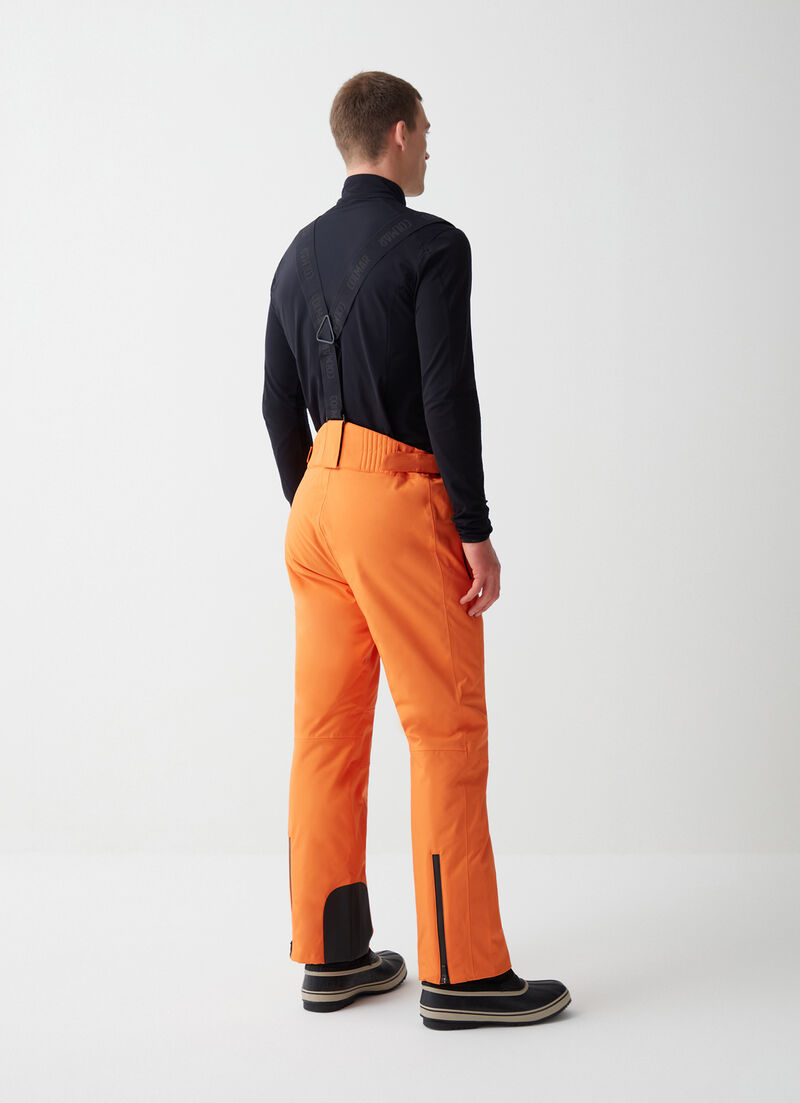 Slim-fit padded ski salopettes