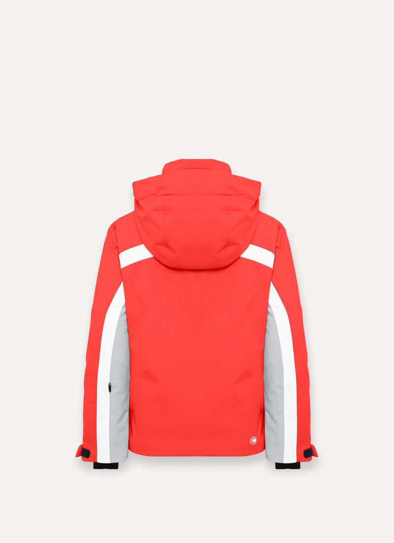 Girl's colour-block ski jacket