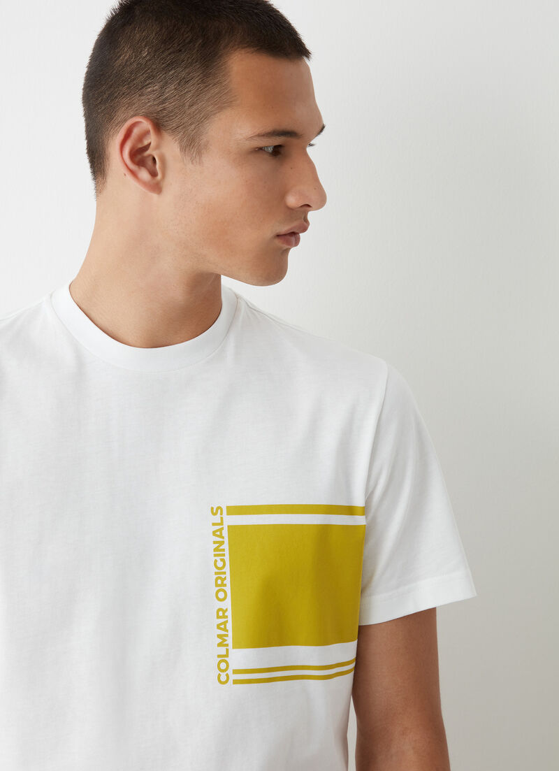 Short-sleeved colour-block T-shirt