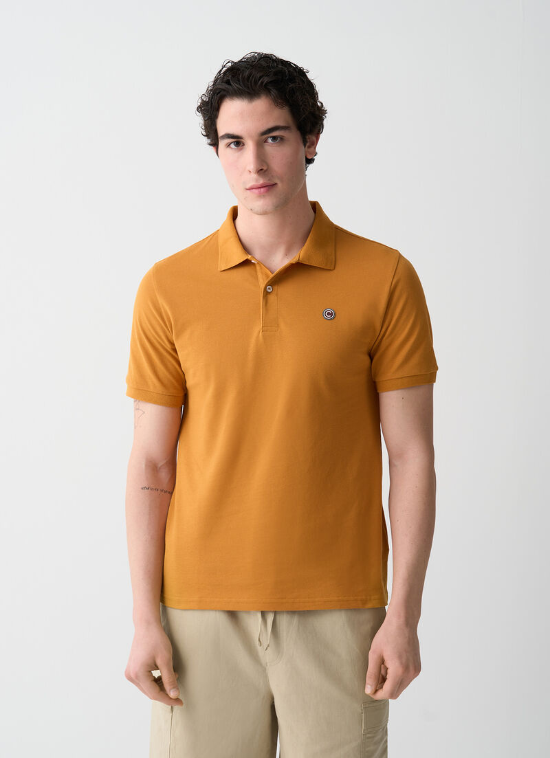 Piqué polo-shirt with ribbed trims