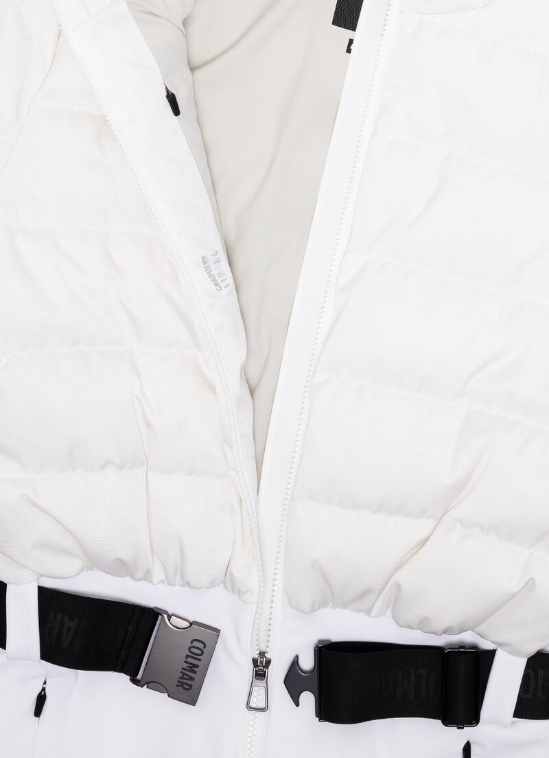 Softshell and down ski suit