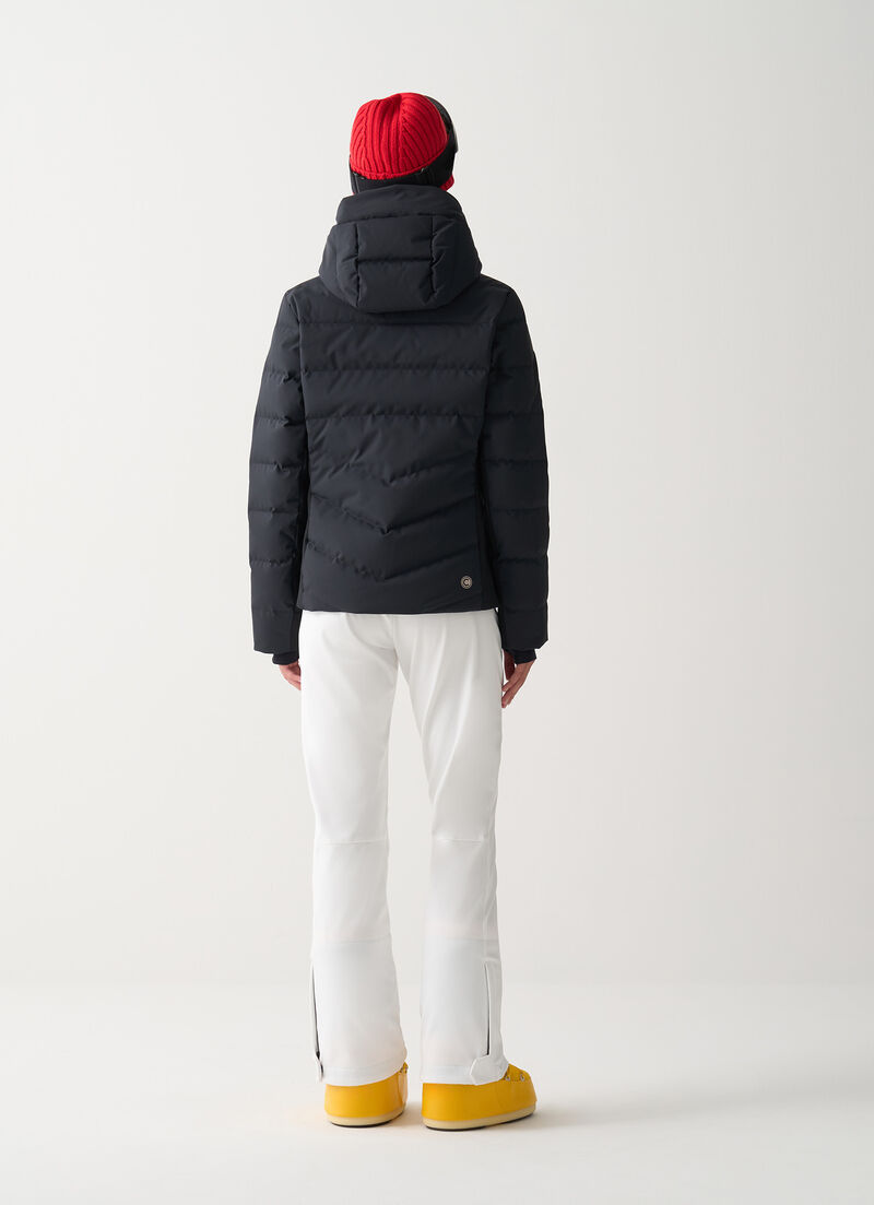 Shaping padded ski jacket