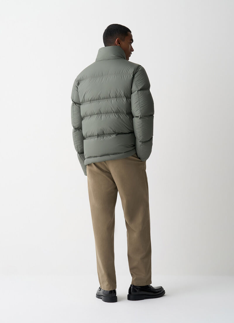 Down jacket with multiple pockets