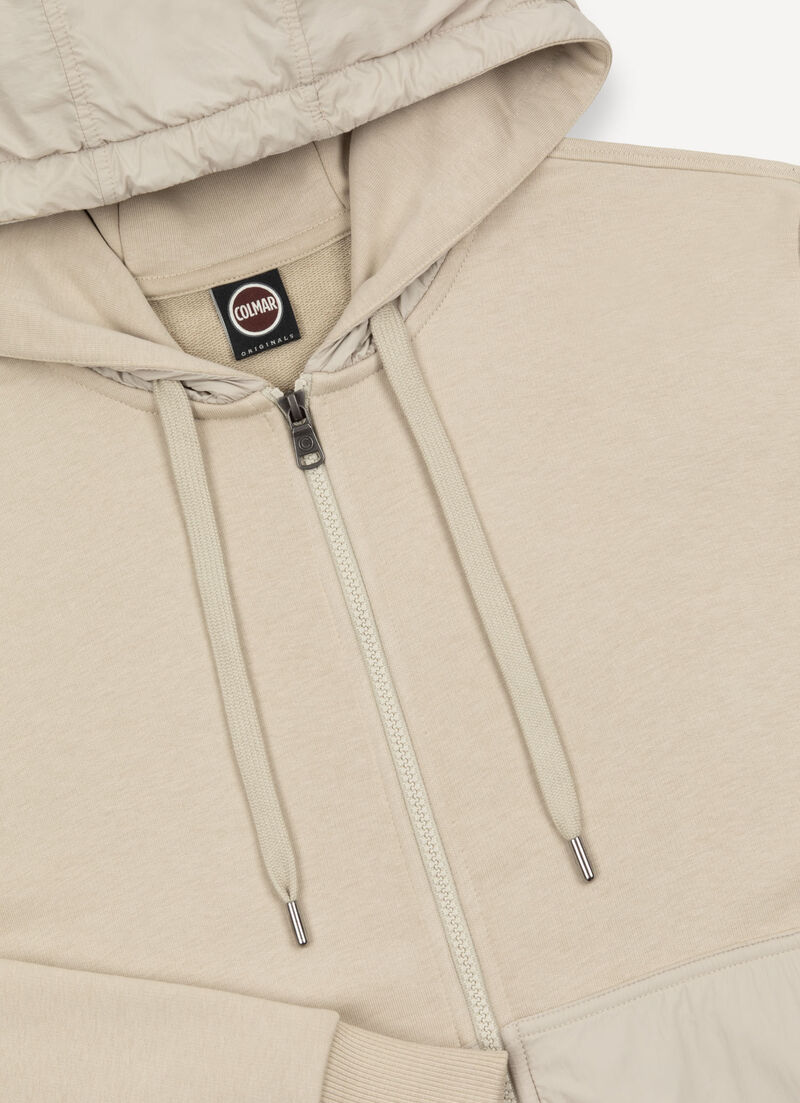 Sweatshirt with nylon details