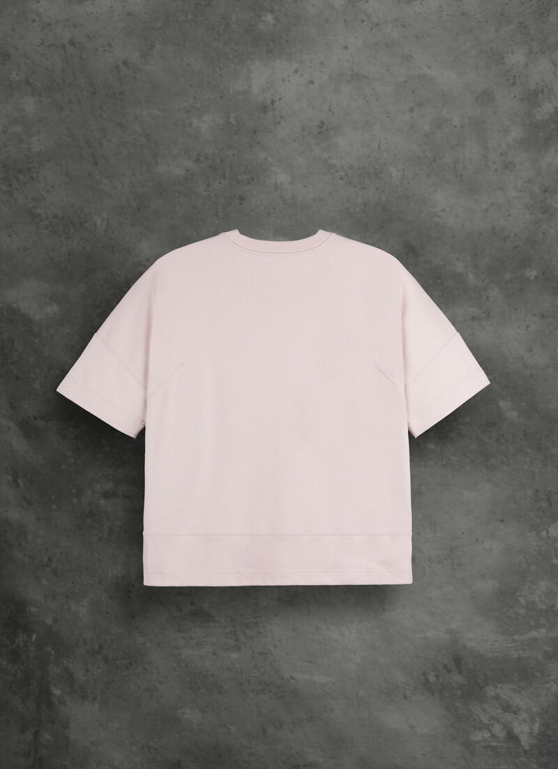Short-sleeved sweatshirt with side pockets
