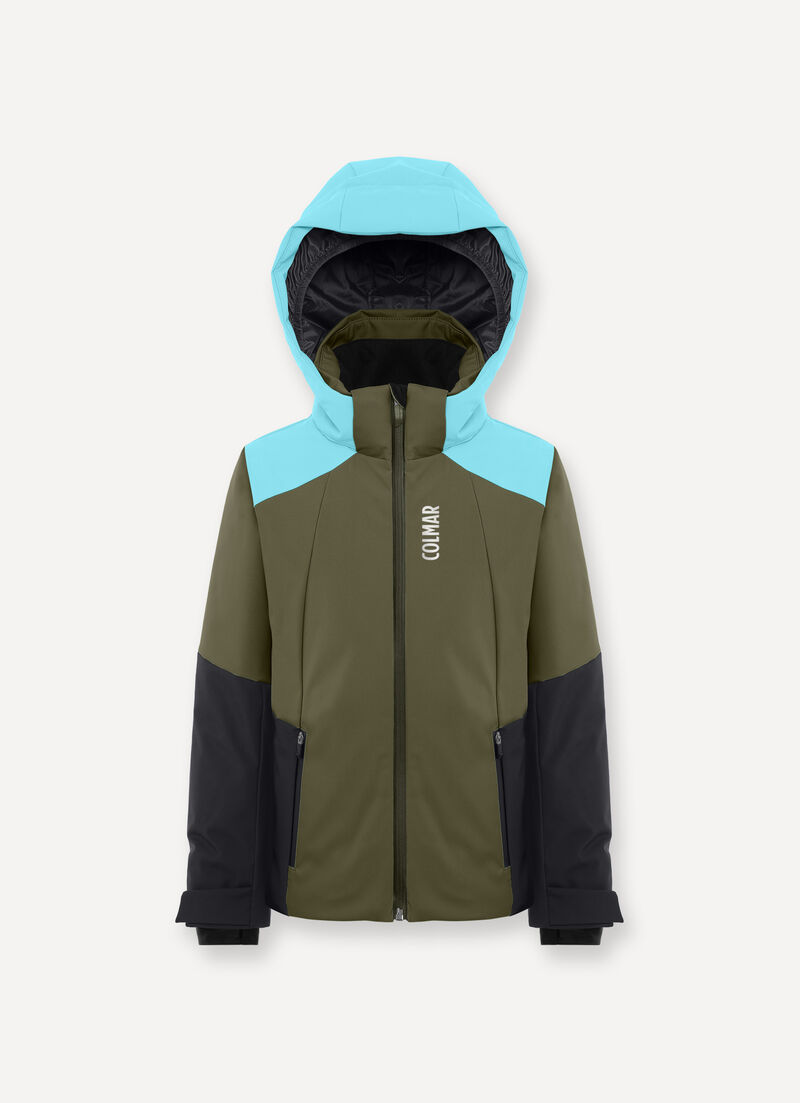 Boys’ colourblock ski jacket