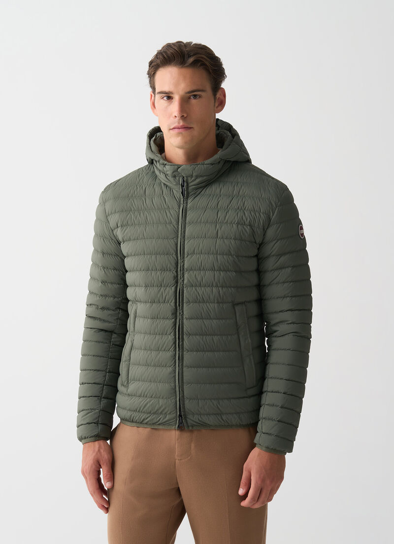 Light down jacket with hood