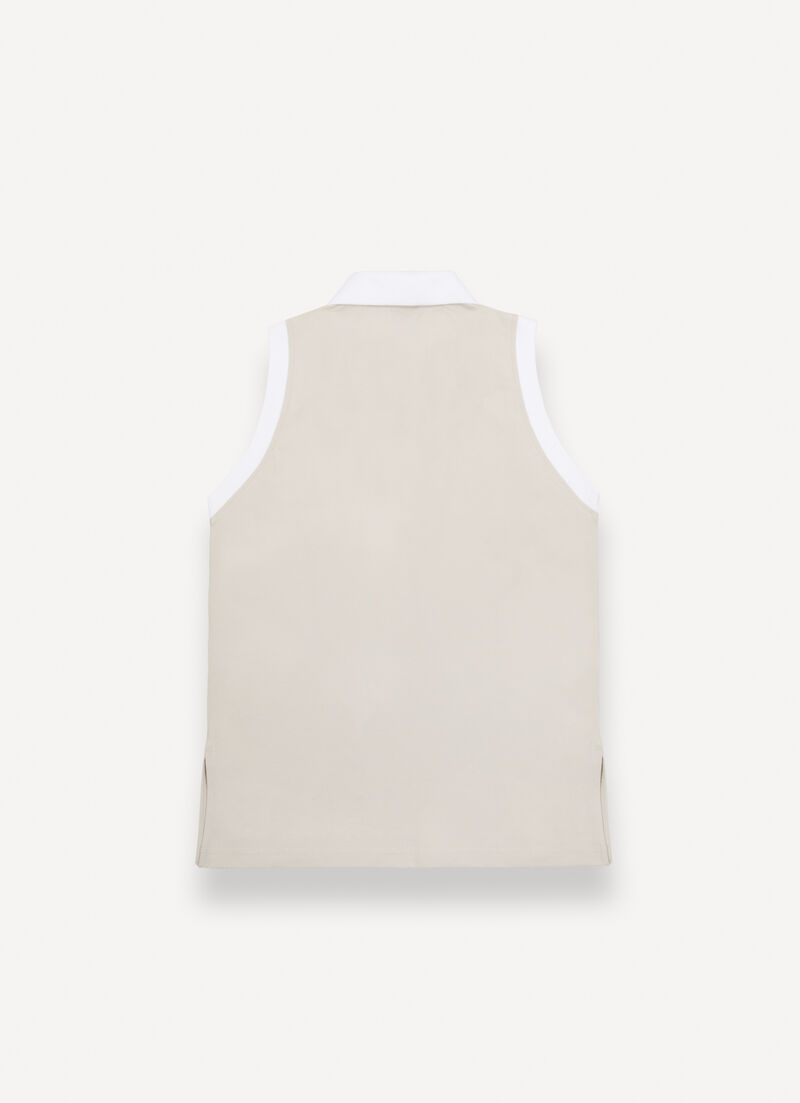 Sleeveless polo-shirt