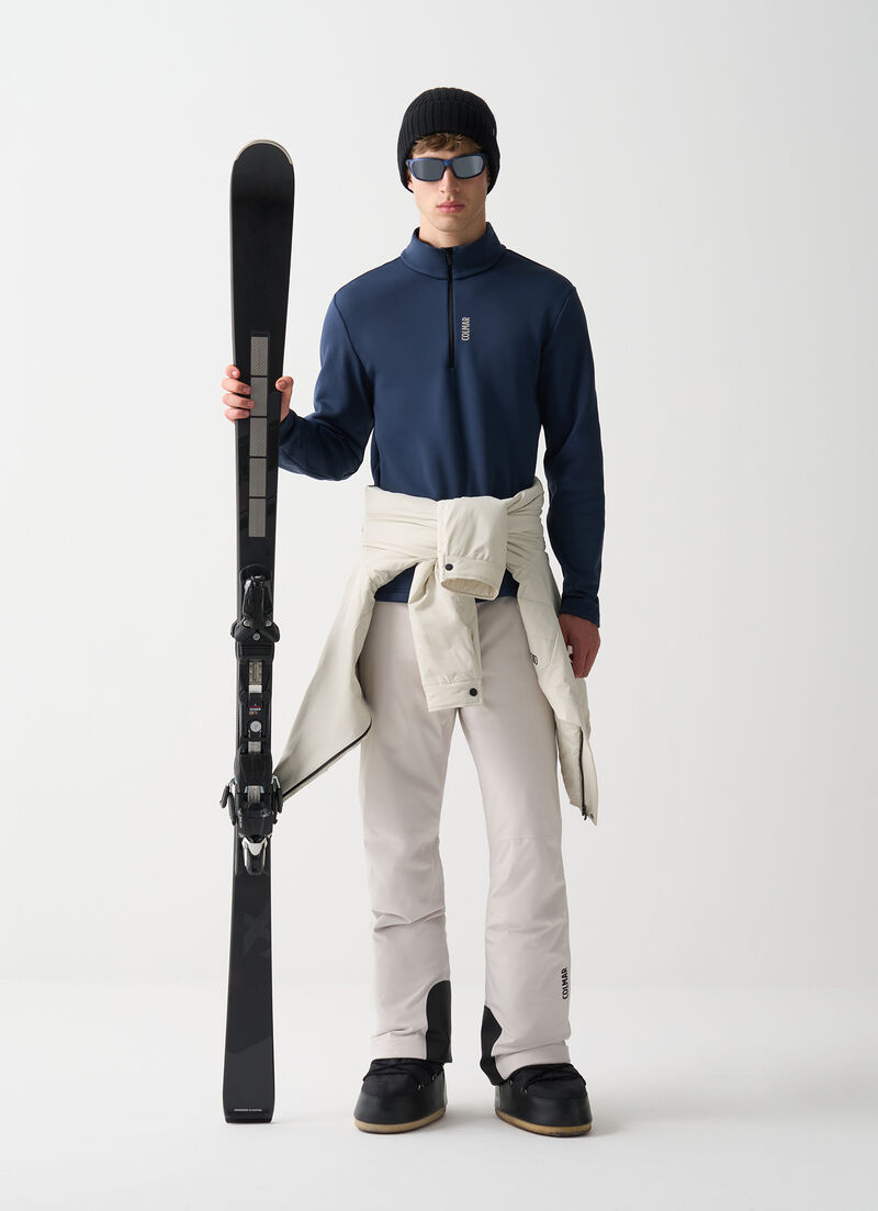 Half-zip stretch ski fleece