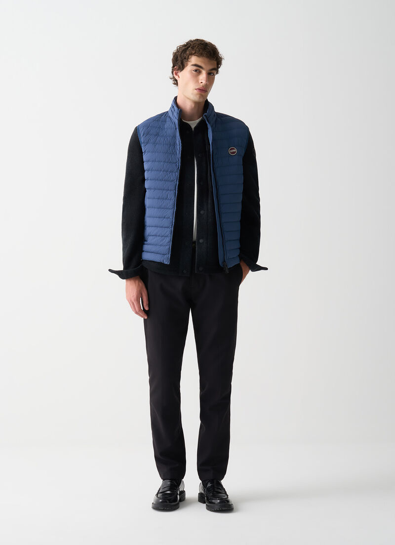 Light down vest with drawstring